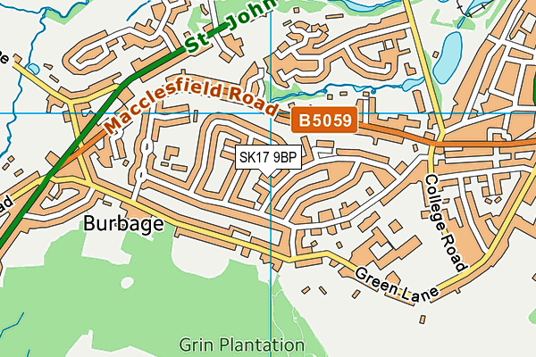 SK17 9BP map - OS VectorMap District (Ordnance Survey)