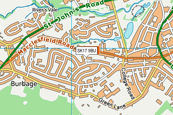 SK17 9BU map - OS VectorMap District (Ordnance Survey)