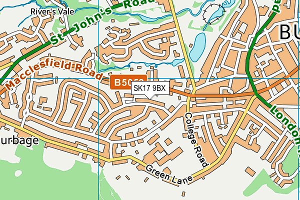 SK17 9BX map - OS VectorMap District (Ordnance Survey)