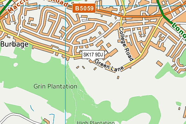 SK17 9DJ map - OS VectorMap District (Ordnance Survey)