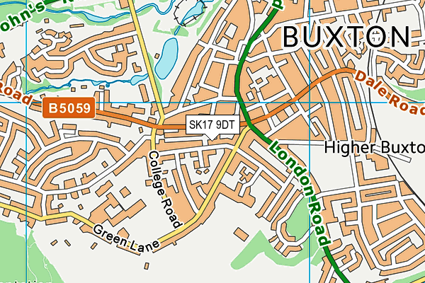 SK17 9DT map - OS VectorMap District (Ordnance Survey)