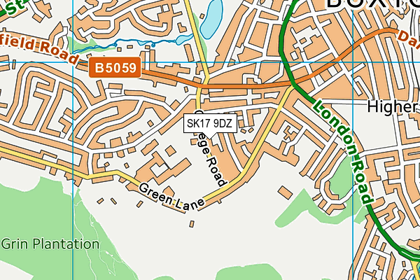 SK17 9DZ map - OS VectorMap District (Ordnance Survey)