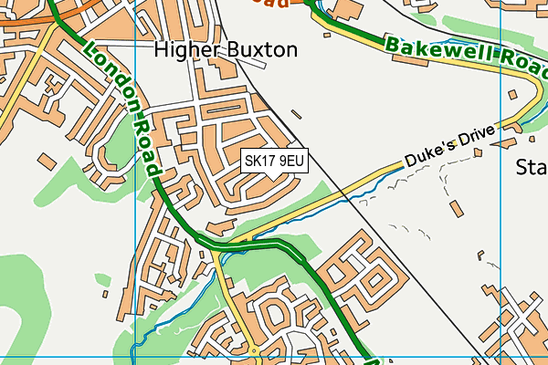 SK17 9EU map - OS VectorMap District (Ordnance Survey)