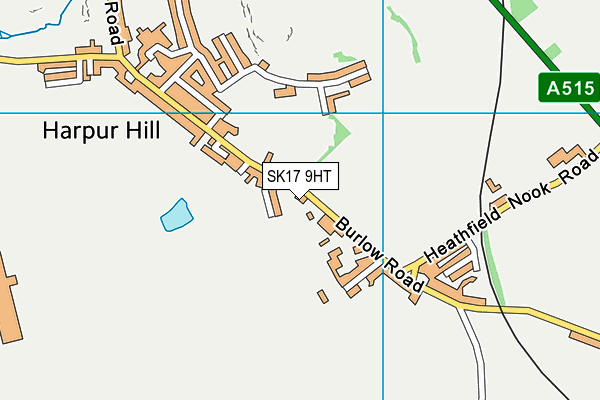 Haslin Sports Field map (SK17 9HT) - OS VectorMap District (Ordnance Survey)