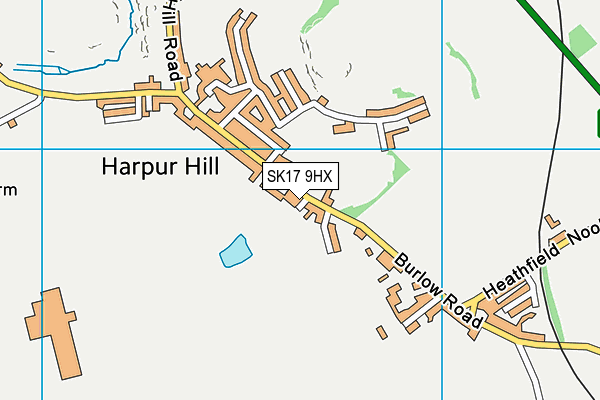 SK17 9HX map - OS VectorMap District (Ordnance Survey)