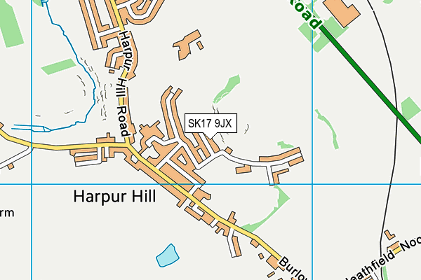 SK17 9JX map - OS VectorMap District (Ordnance Survey)
