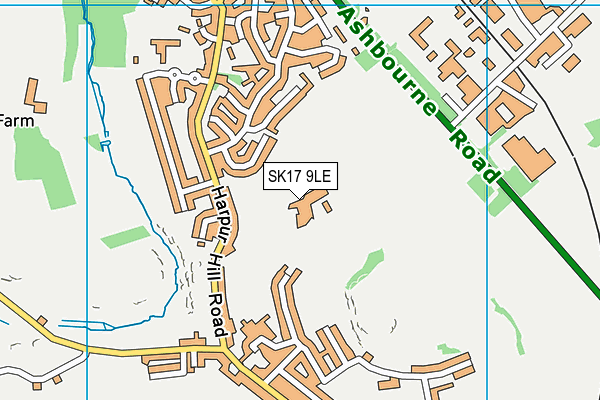 SK17 9LE map - OS VectorMap District (Ordnance Survey)