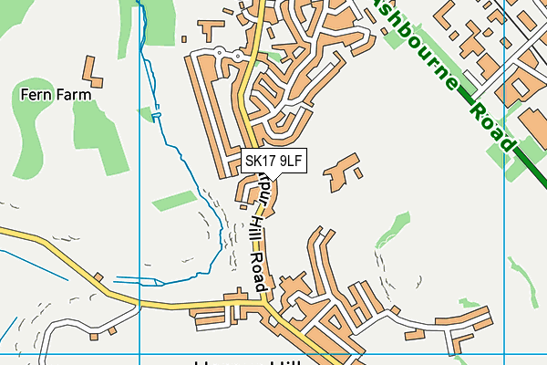 SK17 9LF map - OS VectorMap District (Ordnance Survey)
