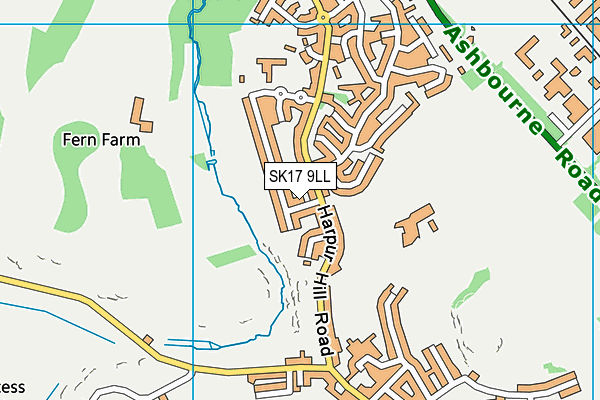 SK17 9LL map - OS VectorMap District (Ordnance Survey)