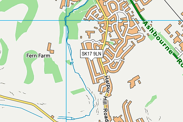 SK17 9LN map - OS VectorMap District (Ordnance Survey)