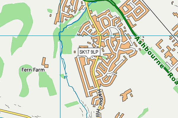 SK17 9LP map - OS VectorMap District (Ordnance Survey)