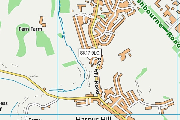 SK17 9LQ map - OS VectorMap District (Ordnance Survey)