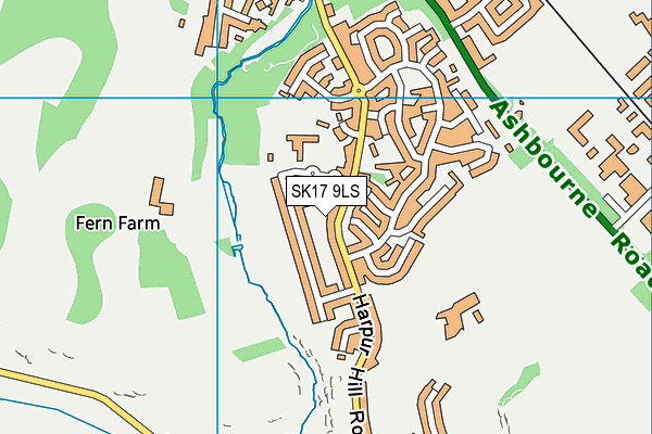 SK17 9LS map - OS VectorMap District (Ordnance Survey)