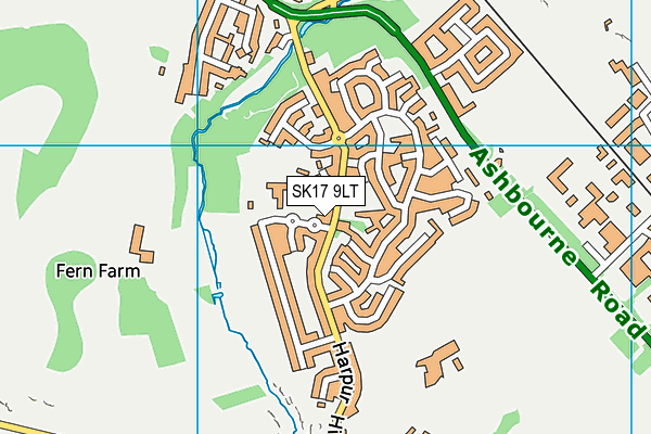 SK17 9LT map - OS VectorMap District (Ordnance Survey)