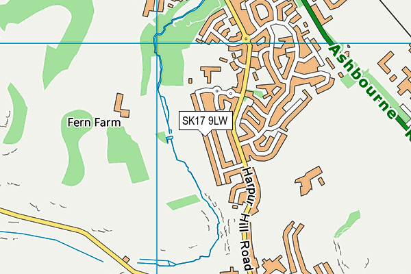 SK17 9LW map - OS VectorMap District (Ordnance Survey)