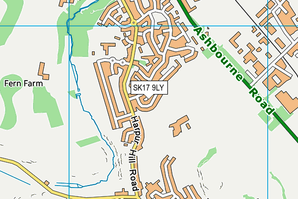 SK17 9LY map - OS VectorMap District (Ordnance Survey)