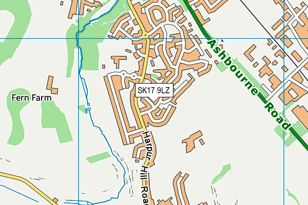 SK17 9LZ map - OS VectorMap District (Ordnance Survey)