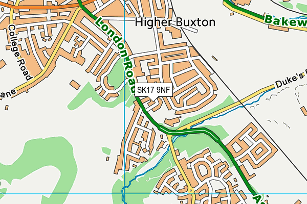 SK17 9NF map - OS VectorMap District (Ordnance Survey)