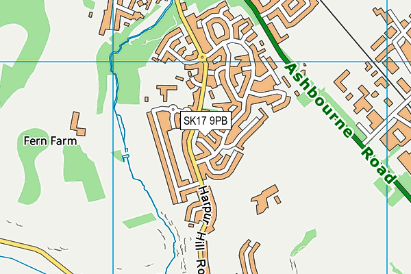 SK17 9PB map - OS VectorMap District (Ordnance Survey)