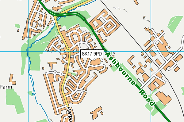SK17 9PD map - OS VectorMap District (Ordnance Survey)
