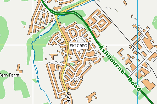 SK17 9PG map - OS VectorMap District (Ordnance Survey)