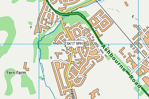 SK17 9PH map - OS VectorMap District (Ordnance Survey)