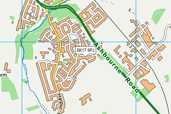 SK17 9PJ map - OS VectorMap District (Ordnance Survey)