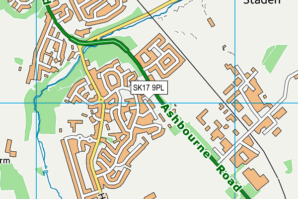 SK17 9PL map - OS VectorMap District (Ordnance Survey)