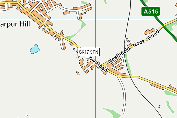 SK17 9PN map - OS VectorMap District (Ordnance Survey)