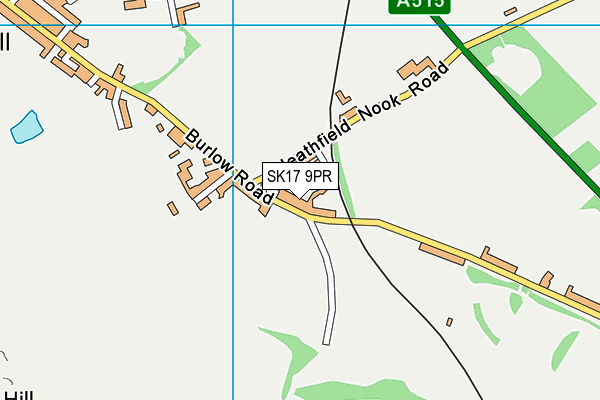 SK17 9PR map - OS VectorMap District (Ordnance Survey)
