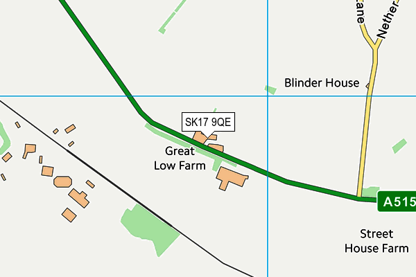 SK17 9QE map - OS VectorMap District (Ordnance Survey)