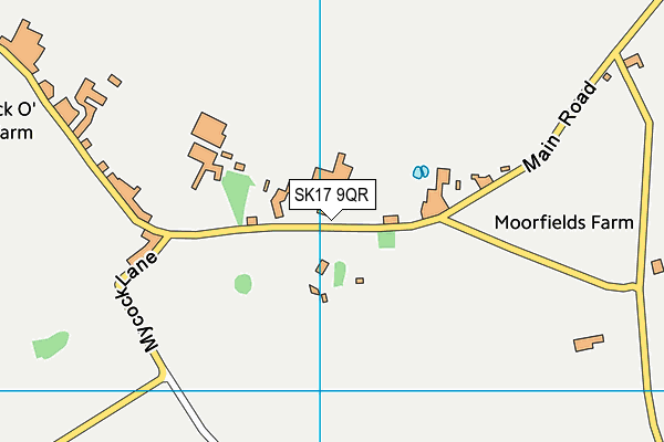 SK17 9QR map - OS VectorMap District (Ordnance Survey)