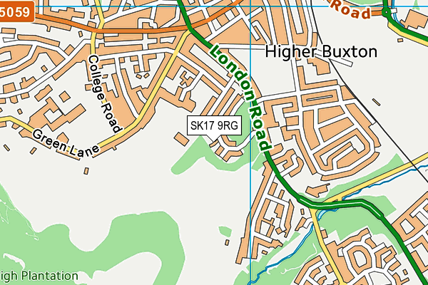 SK17 9RG map - OS VectorMap District (Ordnance Survey)