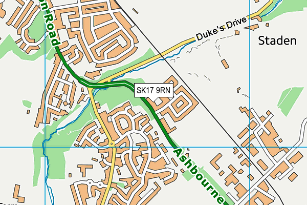 SK17 9RN map - OS VectorMap District (Ordnance Survey)