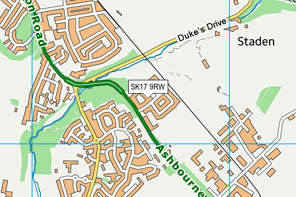 SK17 9RW map - OS VectorMap District (Ordnance Survey)