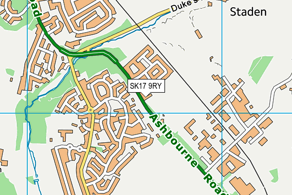 SK17 9RY map - OS VectorMap District (Ordnance Survey)