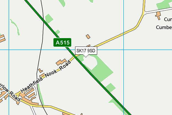 SK17 9SD map - OS VectorMap District (Ordnance Survey)