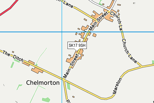 SK17 9SH map - OS VectorMap District (Ordnance Survey)