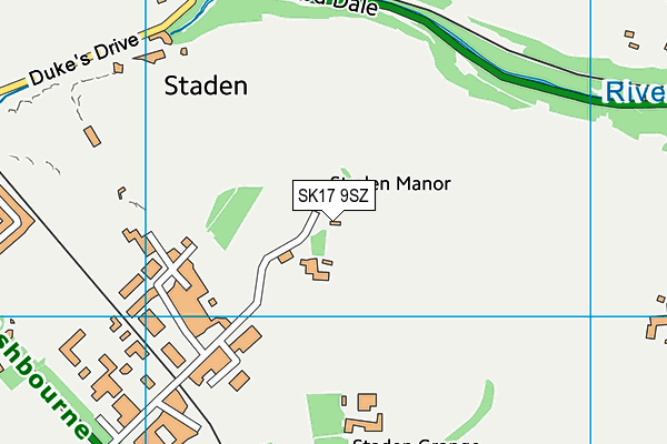 SK17 9SZ map - OS VectorMap District (Ordnance Survey)