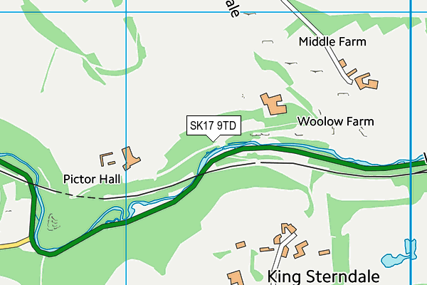 SK17 9TD map - OS VectorMap District (Ordnance Survey)
