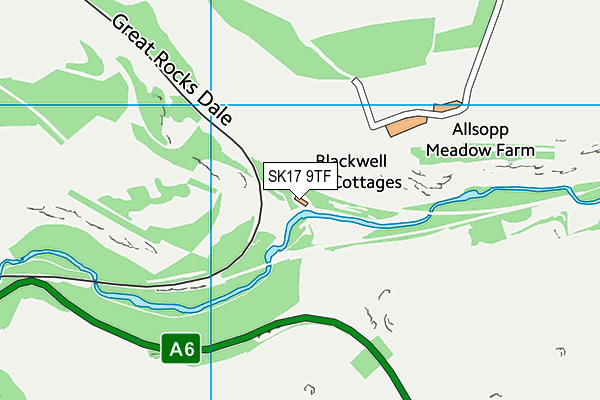 SK17 9TF map - OS VectorMap District (Ordnance Survey)