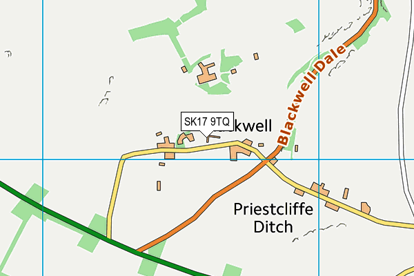 SK17 9TQ map - OS VectorMap District (Ordnance Survey)