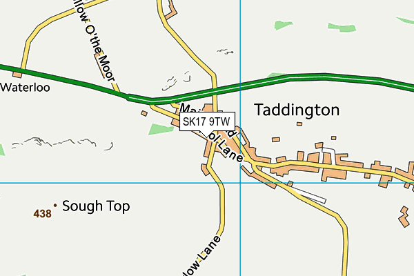 Taddington and Priestcliffe School map (SK17 9TW) - OS VectorMap District (Ordnance Survey)
