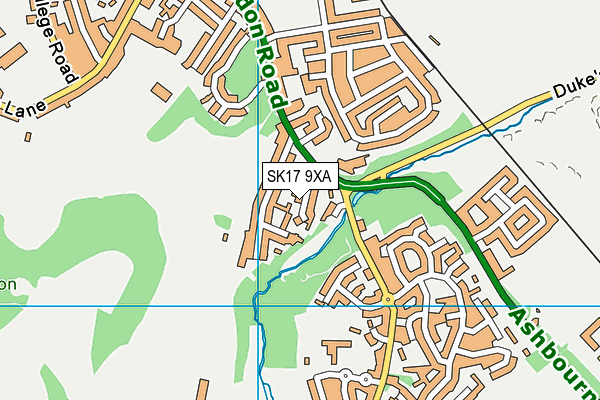 SK17 9XA map - OS VectorMap District (Ordnance Survey)