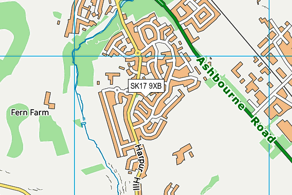 SK17 9XB map - OS VectorMap District (Ordnance Survey)