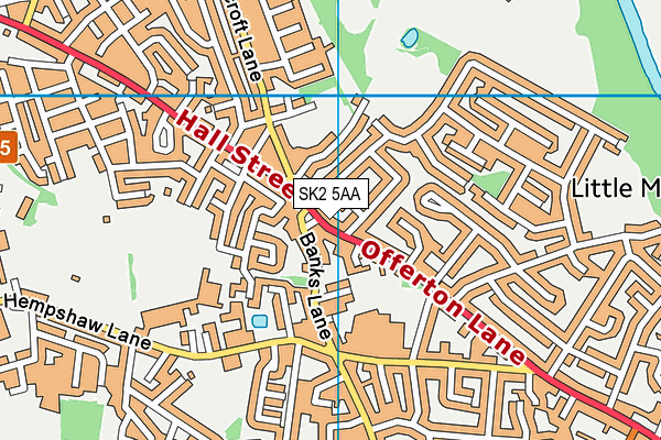 SK2 5AA map - OS VectorMap District (Ordnance Survey)