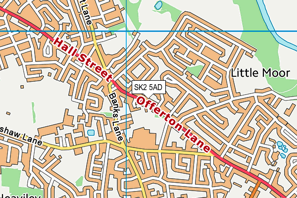 SK2 5AD map - OS VectorMap District (Ordnance Survey)