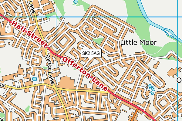 SK2 5AG map - OS VectorMap District (Ordnance Survey)