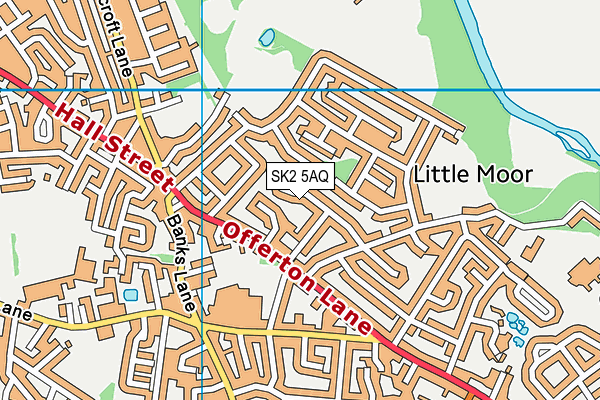 SK2 5AQ map - OS VectorMap District (Ordnance Survey)