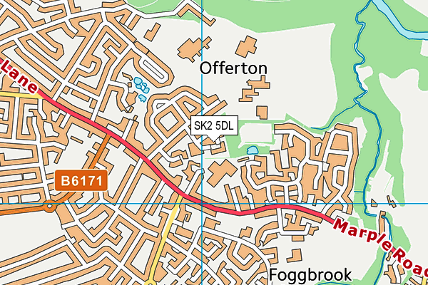 SK2 5DL map - OS VectorMap District (Ordnance Survey)